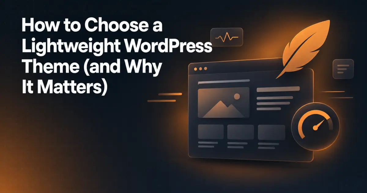 How to Choose a Lightweight WordPress Theme (and Why It Matters)