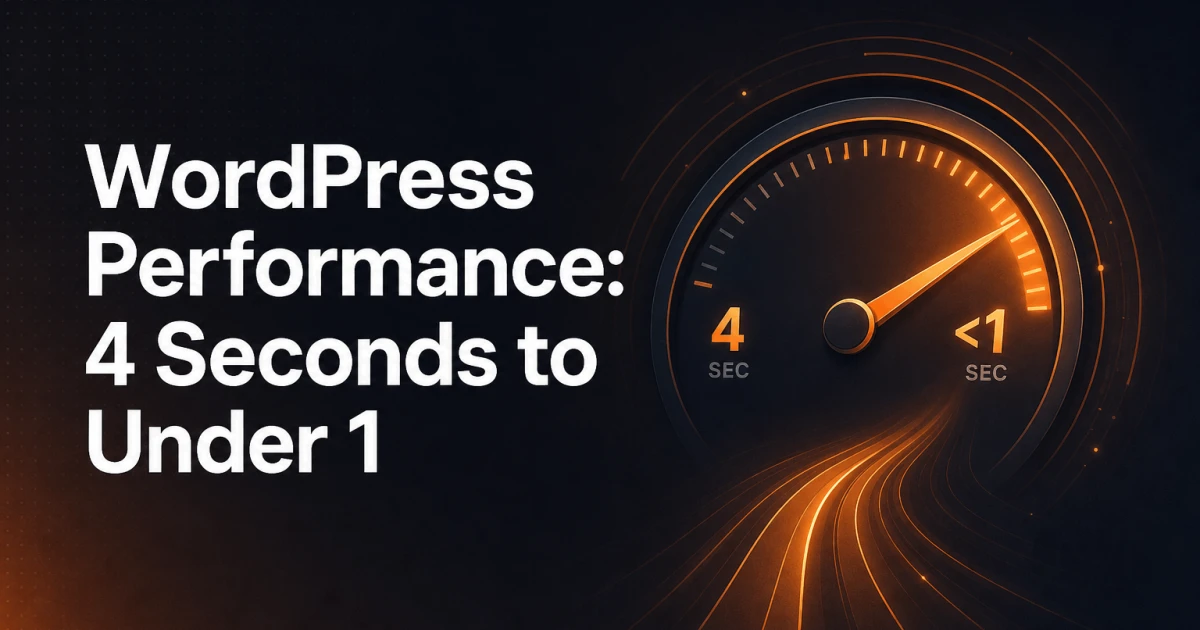 WordPress Performance Optimization: From 4 Seconds to Under 1